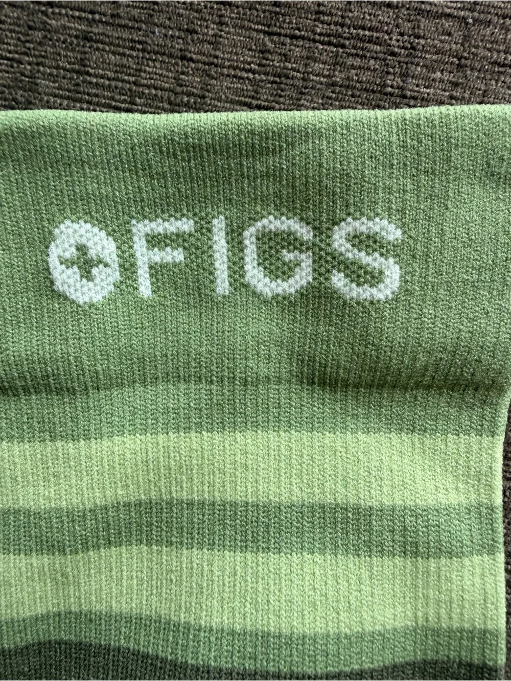 FIGS Compression Socks Green Striped Sz Large Unisex Doctor Nurse 100% Awesome